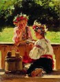 太陽に照らされた少女たち 1901 ウラジミール・マコフスキー 子供 子供